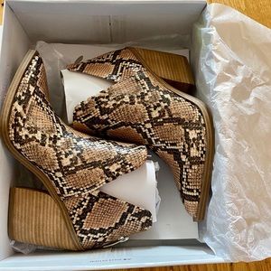 Steve Madden Snakeskin Booties 6.5